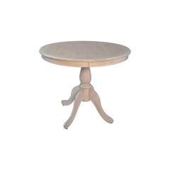 Fairview 36" Round Pedestal Dining Table - Whitewash