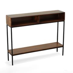 Edvin Console Table - Chestnut/Black