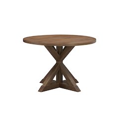 Diana Trestle Base Dining Table - Vintage Honey