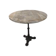 Velio Bistro Table - Natural Driftwood Top - Aged Iron Base