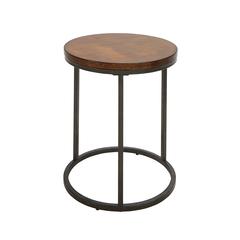Orson 18" Round Top Accent Table - Chestnut/Industrial