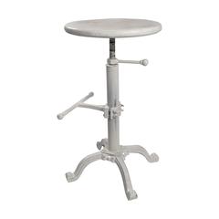 Justin Adjustable Barstool - Whitewash