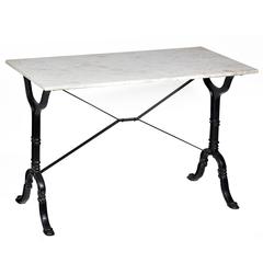 Vera Marble Top Bar Table - White/Black