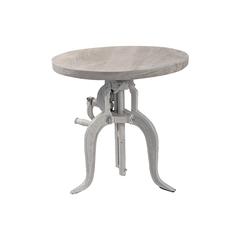 Regan Adjustable Accent Table - Whitewash