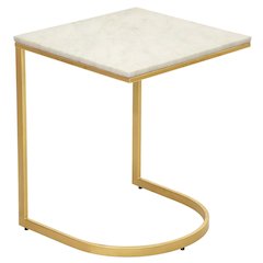Lorelie Accent Table - White/Gold