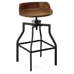 Marais Adjustable Barstool - Chestnut/Black