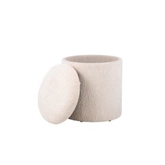 Handwoven Hermes Solid Fabric Storage Ottoman