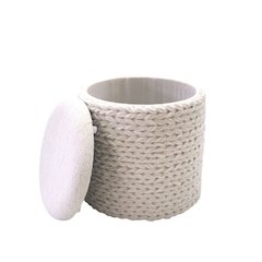 Handwoven Priapus Rope Fabric Storage Ottoman