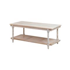 Chesterfield Wood & Cane Coffee Table - Whitewash