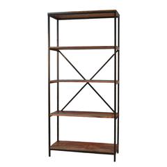 Brayden Tall Bookcase - Chestnut/Black