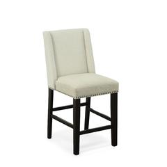 Laurant Upholstered 24" Counter Stool - Set of 2 - Espresso - Fawn Upholstery