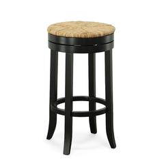 Irving 30" Swivel Rush Seat Barstool - Antique Black