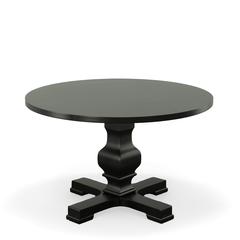 Carson 47" Round Pedestal Table - Black