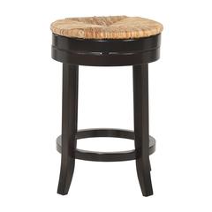 Irving 24" Swivel Rush Seat Counter Stool - Espresso