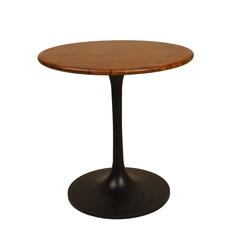 Alden Wood Top 30" Round Dining Table - Elm/Black