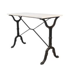 Vera Marble Top Console Table - White/Black