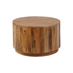 Krissa 30" Round Mango Wood Coffee Table - Natural