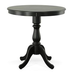 Fairview 36" Round Pedestal Bar Table - Antique Black