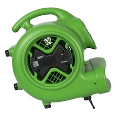 1/3 HP 2400 CFM 3 Speed, Carpet Dryer, Blower - Green