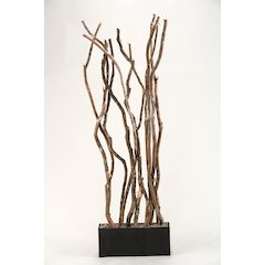 7' Dragon Wood Screen in Rectangle Planter