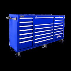 72" H2Pro Series 21 Drawer Rolling Cabinet - Blue