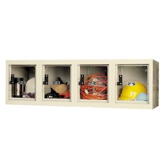 Hallowell Safety-View Plus Locker, 729 Tan, 4-Wide Wall Mount, , Assembled