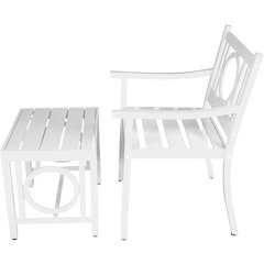 Grammercy Outdoor Chair and Side Table - White
