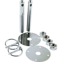 Steel Hood Pin Kit w/ 3/16in Flip-Over Clips