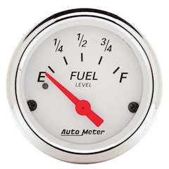White Fuel Level Gauge