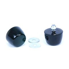 87-06 Jeep YJ Hood Bumpers - Black