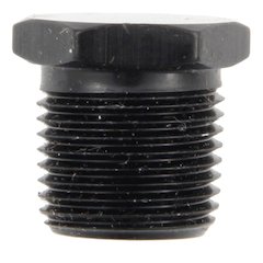 3/8 MPT Hex Pipe Plug Black