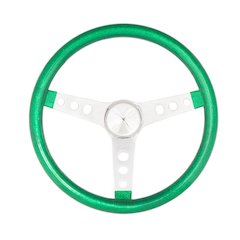 Steering Wheel Mtl Flake Green/Spoke Chrm 15