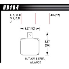 Brake Pad Set-Race DR97 Wilwood Dynalite Single