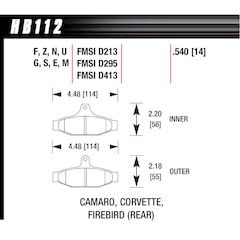 Brake Pads Blue 9012 Camaro