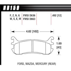 Street Brake Pads Rear Miata Blue