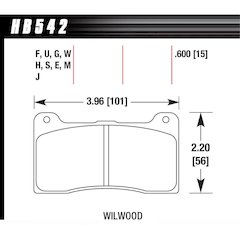 Brake Pad Billet DynaPro Narrow DTC-60