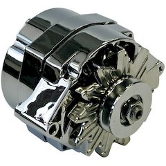 60-Amp Chrome Alternator - GM 1-Wire