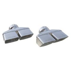 Exhaust Tips Slip Fit 3in Dual Rectangle Slant