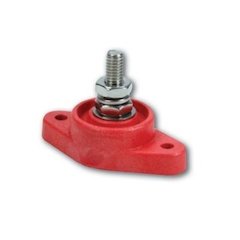 Power Distribution Block Red Single Post
