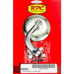 Chrome Steel Peep Mirror w/Short Arm 3in