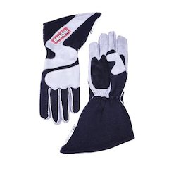 Gloves Outseam Black/ Gray Large SFI-5