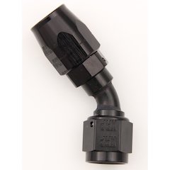 #6 45 Deg Dbl Swivel Hose End Black
