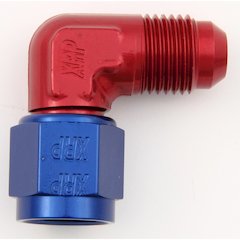 #8 90 Deg Fem Swivel to Male Flr Forged Fitting