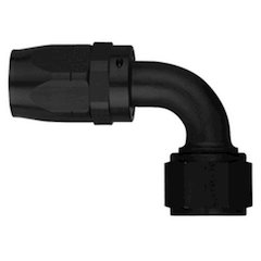 #12 90 Deg Hose End Black