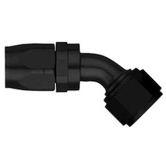 #16 45 Deg Hose End Black