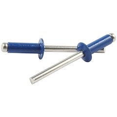 Sm Hd Rivet Blue Alum 250pk Chevron