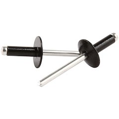 Lg Hd Rivet Black Alum 250pk