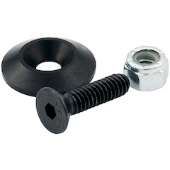 Countersunk Bolts 1/4in w/1.25in Washer Blk 10pk