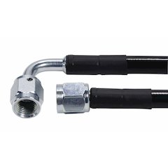 Coated Braided Line 12in #4Hose -4Str/-4 90 Steel