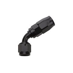 Reusable Hose End Black 60 Deg Elbow -6